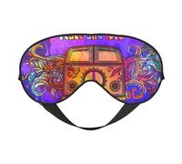 Máscara para dormir Peace and Love, máscaras de ojos para dormir de doble cara, máscaras para dormir para mujeres y hombres, cubiertas opacas para dormir, viajes