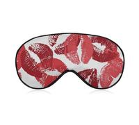 Máscara para dormir Red Lip Kiss, máscara para dormir para el día de San Valentín, máscara elástica opaca para dormir durante toda la noche, para viajes y siestas