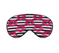 Máscara para dormir Red Lips, máscara para dormir para el día de San Valentín, máscara elástica opaca para dormir durante toda la noche, para viajes y siestas