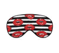 Máscara para dormir Red Lips para el día de San Valentín, máscara para dormir elástica opaca, máscara para dormir para una noche de sueño completo, viajes y siestas