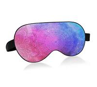 Máscara para dormir rosa azul mandalas noche ojo sombra cubierta suave comodidad venda bloqueo luz correa ajustable para hombres mujeres