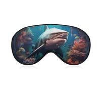 Máscara para dormir Sea Shark, máscara para dormir BlockLight, cómoda máscara para dormir de noche, máscara ultraligera para viajes, para mujeres y hombres