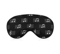 Máscara para dormir sin presión con teclas de piano en blanco y negro, cómoda y transpirable, suave para viajes.