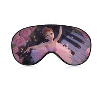 Máscara para dormir suave con diseño de piano y música de ballet, divertida máscara para los ojos, antifaz para dormir en viajes.
