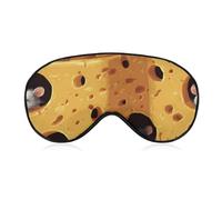 Máscara para dormir suave con diseño de rata y queso para amantes de la comida, divertida máscara para los ojos, antifaz para dormir en viajes.