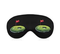 Máscara para dormir suave con forma de pelota de golf cerca del hoyo, divertida máscara para los ojos, antifaz para dormir en viajes.