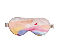 Máscara para dormir, suave y cómoda, impresión de 8 pisos, máscara de seda natural pura de morera, 100% cubierta de sombra de ojos, para siestas, viajes, trabajo, yoga, C