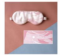 Máscara para dormir, suave y cómoda, impresión de 8 pisos, máscara de seda natural pura de morera, 100% cubierta de sombra de ojos, para siestas, viajes, trabajo, yoga, A