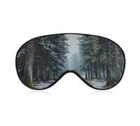 Máscara para dormir The Road con pinos altos en invierno, máscara de dormir para mujeres y hombres, correa ajustable, cubierta de ojos vendados para viajes, yoga, siesta, trabajo