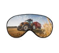 Máscara para dormir Tractor during Harvest con correa ajustable, cómoda máscara de ojos suave, ayuda para dormir, máscaras de ojos que bloquean la luz