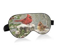 Máscara para dormir Two Birds Snow Night Eye Shade Cover Soft Comfort Blindfold Blockout Light Correa ajustable para hombres y mujeres