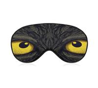 Máscara para dormir Two Yellow Eyes Máscara para dormir con bloqueo de luz Two Yellow Eyes, cubierta para ojos con correa ajustable, cubierta para dormir con protección para los ojos