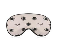 Máscara para dormir unisex con bloqueo de luz y ojos místicos psicodélicos, adecuada para siestas en casa, en la oficina y en aviones