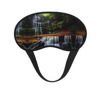 Máscara para dormir Waterfall View con borde negro satinado para una comodidad óptima y bloqueo de la luz