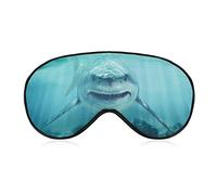 Máscara para dormir White Shark Sleep Eye Mask Venda para los ojos con correa ajustable Ocean Soft Eye Cover para bloquear las luces