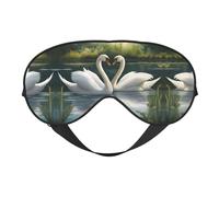 Máscara para dormir White Swans On The Lake Eye, máscara opaca para dormir, cómoda máscara de ojos para dormir para viajes, meditación y siesta
