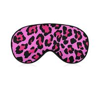 Máscara para dormir Wild Rose Leopard Sleep Eye Mask Venda para los ojos con correa ajustable Animal Skin Soft Eye Cover para bloquear las luces