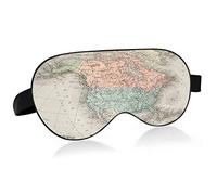 Máscara para dormir World Map America Night Eye Shade Cover Soft Comfort Blindfold Blockout Light Correa ajustable para hombres y mujeres
