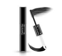 Máscara para el cabello, cubre canas, oculta la línea del cabello, fórmula suave, secado rápido y lavable, diseño de doble punta para un color de cabello natural, negro, 7 ml