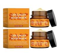 Máscara para el cabello de colágeno para el cabello seco y dañado, máscara de cabello condicionamiento de reparación profunda, cabello liso cuidado para aliviar el frizz y los enredos (2Pcs)