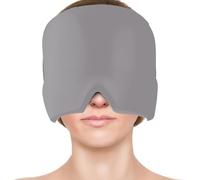 Máscara para Migrañas,Sombrero de Hielo para Migrañas,Migraña Gorro de Gel,Migraña Alivio Gorro,Gorro Migraña,Gorro de Gel para Migrañas,Gorro de Gel Frio,Reutilizable,Para Hinckäuene Augen,Grau