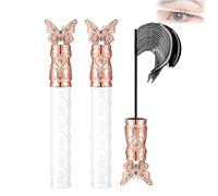 Máscara para rizar y alargar, rizo natural y sin manchas, efecto duradero, resistente al agua, realza tu maquillaje de ojos para una mirada impactante, 4 g (2Piezas)