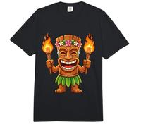 Máscara Polinesia Tiki Man Hawaii Summer Tropical Luau Party Comfort Colors Adult Heavyweight T-Shirt