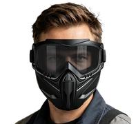 Máscara protectora facial antivaho | Con gafas desmontables Protección a prueba de viento a prueba de polvo | Cubierta facial integral 2 en 1 ajustable - Para esquiar, soldadura, bicicleta, trabajo y