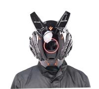 Máscara punk, casco punk futurista antifogging con luces LED, máscara gótica de cosplay genial para Halloween Party Cosplay Music Festival, |