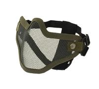Máscara Rejilla Completa de protección Facial para Airsoft. Protección contra Impactos de Bolas de 6 mm y Superior. Ajustable, Goma elástica y Color Verde