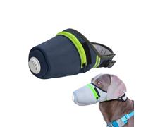 Máscara respiradora para perro, transpirable, con filtro de aire, protege a los animales de la contaminación del aire, temporada de incendios forestales (azul oscuro, mediano)