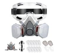 Máscara Respiratoria silicona con gafas Reciclable, Pintura e Impresión 3D