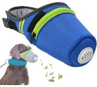 Máscara reutilizable para perro, respirador de filtro de aire transpirable para perros grandes y pequeños, bozal antihumo ajustable