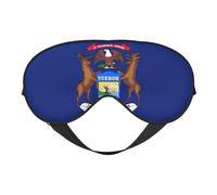 Máscara reversible de poliéster para dormir con correa ajustable para máxima comodidad y bloqueo de luz