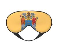 Máscara reversible de poliéster para dormir con correa ajustable para máxima comodidad y bloqueo de luz