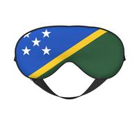Máscara reversible de poliéster para dormir con la bandera de las Islas Salomón con correa ajustable para máxima comodidad y bloqueo de luz
