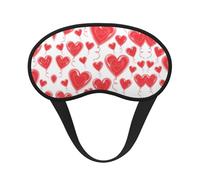 Máscara romántica con estampado de corazón rojo con borde negro, con buen efecto de sombreado, es una opción ideal para viajes, meditación, etc