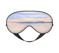 Máscara romántica para dormir con diseño de paisaje de arena blanca, máscara de ojos para dormir, correa totalmente ajustable para mujeres y hombres
