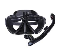 Máscara Snorkel Máscara Buceo Juego De Máscara Esnórquel para Adultos, Gafas Buceo Antivaho, Superior Seco Plegable, Panorámico 180 ° con Vista Amplia Equipo de Snorkel(Black)
