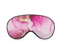 Máscara suave para hombre con diseño de mármol oro rosa, ideal para viajar y volar