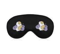 Máscara suave para ojos de conejillo de indias y arándanos, antifaz para dormir cómodo con venda de sombreado eficaz con correa elástica ajustable