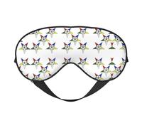 Máscara suave y transpirable para dormir con estampado de estrellas orientales, bloqueo de luz, correa ajustable, máscara de dormir para viajes, trabajo nocturno, oficina