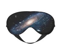 Máscara suave y transpirable para dormir, galaxia, universo, estrellas, espacio exterior, bloqueo de luz, correa ajustable, máscara de dormir para viajes, trabajo nocturno, oficina