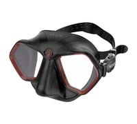 SEAC Raptor, Mascará De Volumen Reducido para Apnea Y Pesca Submarina Unisex Adulto, Negro/Rojo, Standard