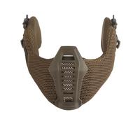 Máscara táctica de Media Cara, Protector bucal, Gafas abatibles, Protector de Orejas, Casco de Airsoft y Paintball, Equipo de protección(HL-103-ACC-03 Tan)