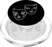 Máscara teatral Sad Goth Aesthetic Drama Comedia Tragedia PopSockets PopGrip para MagSafe
