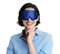 Máscara térmica para ojos secos, máscara de seda para dormir con 4 ajustes de calor y temporizador, calentador de ojos inalámbrico recargable por USB para mujeres y hombres, bloqueo de luz para