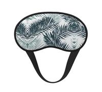 Máscara transparente con patrón de hoja de palma que bloquea la luz, ayuda para dormir, cómoda máscara opaca para dormir para viajes, yoga, cubierta suave para los ojos
