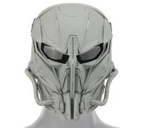 Máscara Transpirable Juegos, Protector Facial Completo, para Accesorios Películas CS Juegos Guerra Equipo Protección Cosplay Disfraz(Gray)