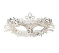 Mascara Veneciana Blanca | Máscara Tradicional del Carnaval de Venecia | Elegante Disfraz para Baile de Mascaras | Talla Única Adulto | Carnaval, Halloween | OriginalCorner